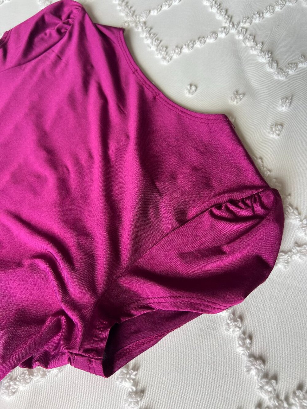 Y2K Soprano Magenta Accordion Pleat Retro Fit & Flare Dress SIZE LARGE - Picture 9 of 14